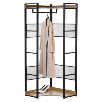 Sarokállvány, tölgy/fekete, KILOS NEW TYP 4