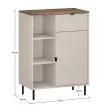 Alacsony polcos szekrény, kasmír/castello tölgy, EYCO 1D1S