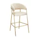 Design bárszék, bézs Velvet szövet/gold króm arany, DASMIN TYP 2