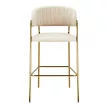 Design bárszék, bézs Velvet szövet/gold króm arany, DASMIN TYP 2