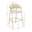 Design bárszék, bézs Velvet szövet/gold króm arany, DASMIN TYP 2