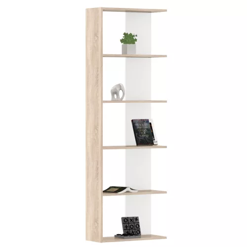 Polcállvány, sonoma tölgy/fehér, AGATIO