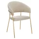 Design étkezőszék, bézs Velvet szövet/gold króm arany, DASMIN NEW TYP 1