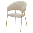 Design étkezőszék, bézs Velvet szövet/gold króm arany, DASMIN NEW TYP 1