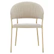 Design étkezőszék, bézs Velvet szövet/gold króm arany, DASMIN NEW TYP 1