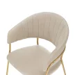 Design étkezőszék, bézs Velvet szövet/gold króm arany, DASMIN NEW TYP 1