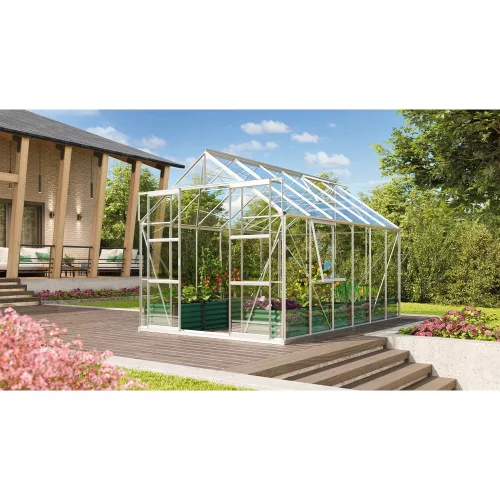 üvegház VITAVIA URANUS 9900 tiszta üveg 3 mm ezüst színű LG1037