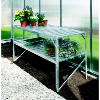   alumínium állvány VITAVIA 120x52 cm 2 db polccal ezüst LG13