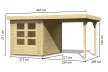 fából készült kerti ház KARIBU ASKOLA 2 + egy menedéket 240 cm (73245) natur LG1762