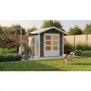   fából készült kerti ház KARIBU TALKAU 3 (83334) terragrau LG1773