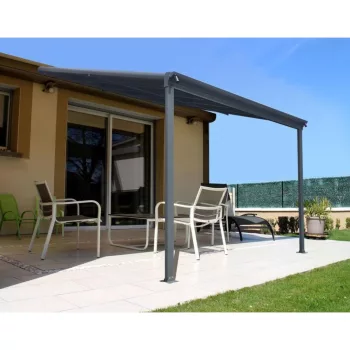   alumínium pergola LANITPLAST WALL 33 antracit + bronz PC LG2120
