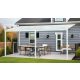 alumínium pergola LANITPLAST WALL 43 fehér + bronz PC LG2125