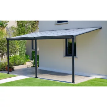   alumínium pergola LANITPLAST WALL 53 antracit + clear PC LG2129