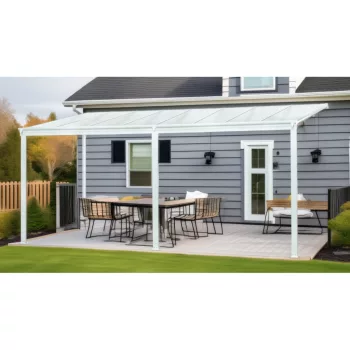   alumínium pergola LANITPLAST WALL 53 fehér + bronz PC LG2131