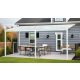 alumínium pergola LANITPLAST WALL 53 fehér + opal PC LG2133