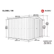 fém kerti ház GLOBEL 108 ZÖLT + napfénytető LG2501