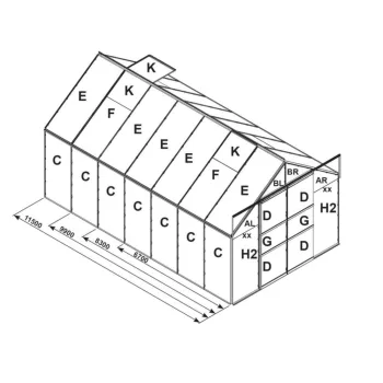   tartalék üveg az üvegházhoz VITAVIA URANUS 9900 PC 4 mm LG2541
