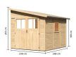 fából készült kerti ház KARIBU BOMLITZ 3 (68862) natur LG3137