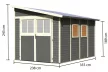 fából készült kerti ház KARIBU BOMLITZ 4 (8887) terragrau LG3140