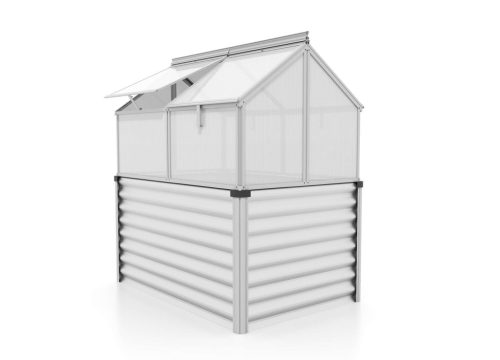 emelt ágyás üvegházzal VITAVIA GAIA JUMBO PC 4 mm ezüst LG3733