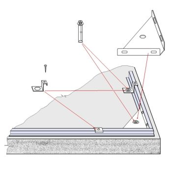 rögzítő készlet a betonba AS01 LG395