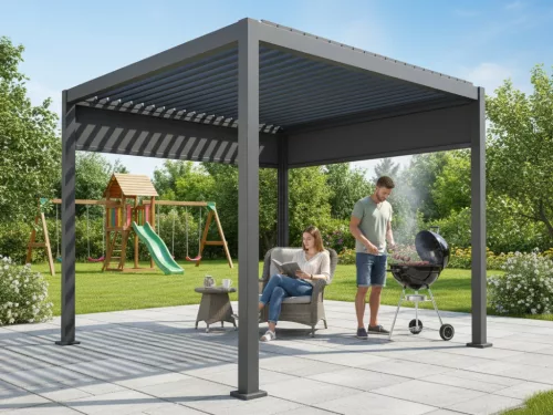 alumínium bioklimatikus pergola LANITPLAST PREMIUM 3x3 m LG4088