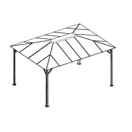 tartalék üvegezés pavilonhoz LANITPLAST 43 clear PC 6 mm LG4331