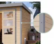hibrid kerti ház KARIBU JUPITER 2A (12338) natur / világosszürke + menedék 219 cm LG4970