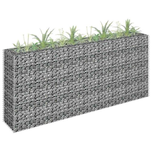 Horganyzott acél gabion magaságyás 180 x 30 x 90 cm