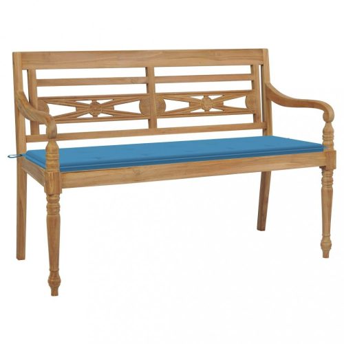 tömör tíkfa Batavia pad kék párnával 150 cm