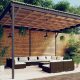 10 részes barna polyrattan kerti bútorszett párnákkal