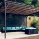 10 részes fekete polyrattan kerti ülőgarnitúra párnákkal