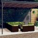 13 részes barna polyrattan kerti bútorszett párnákkal