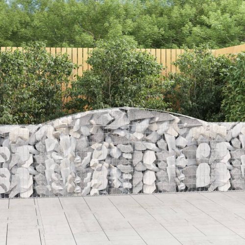 2 db íves horganyzott vas gabion kosár 400x30x100/120 cm
