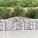 2 db íves horganyzott vas gabion kosár 400x30x100/120 cm