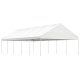 Fehér polietilén pavilon tetővel 11,15 x 5,88 x 3,75 m
