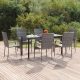 7 részes szürke polyrattan kerti étkezőgarnitúra