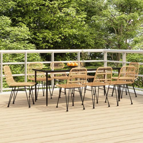 9 részes polyrattan kerti étkezőgarnitúra
