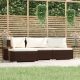 4 részes barna polyrattan kerti ülőgarnitúra párnákkal