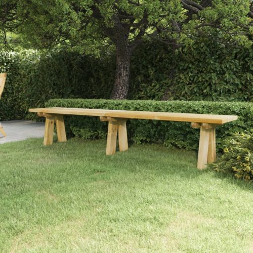 Impregnált tömör fenyőfa kerti pad 220 cm