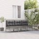 3 részes szürke polyrattan kerti ülőgarnitúra párnákkal