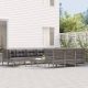12 részes szürke polyrattan kerti ülőgarnitúra párnákkal