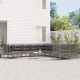 12 részes szürke polyrattan kerti ülőgarnitúra párnákkal