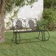 kétszemélyes fekete acél hintapad 113 cm