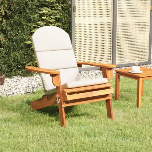 Tömör akácfa Adirondack kerti szék párnával