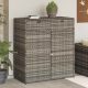 Szürke polyrattan kerti tárolószekrény 105 x 55 x 113 cm