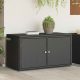 Fekete polyrattan kerti tárolószekrény 110 x 55 x 60,5 cm