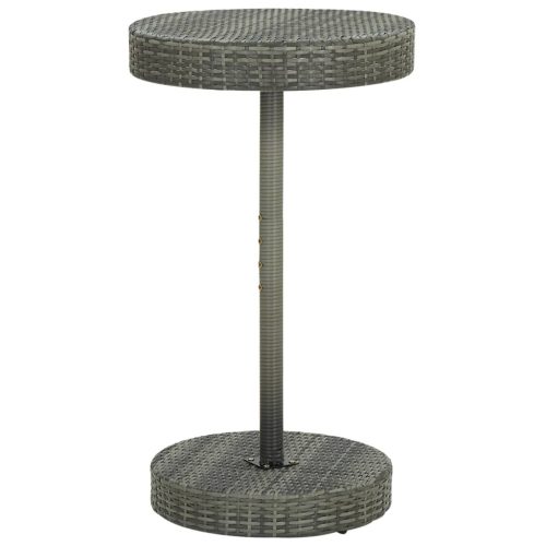 Szürke polyrattan kerti asztal 60,5 x 106 cm
