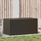 Barna kerti polyrattan tárolóláda 100 x 50 x 50 cm