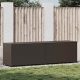 Barna kerti polyrattan tárolóláda 200 x 50 x 60 cm